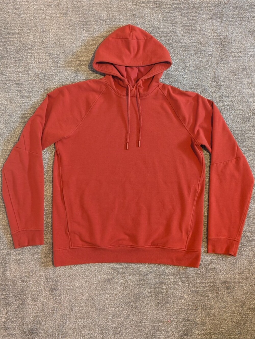 Lululemon Men's City Sweat Aztec Brick Burnt Orange Pullover Hoodie - Large